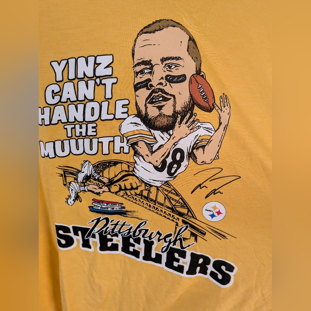HOMAGE Yellow Short Sleeve Pat Freiermuth Tee Size Small - Picture 2 of 5